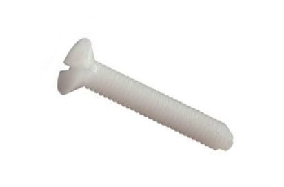 Гвинт, головка потайна M5x10 шліц прямий (PL), поліамід